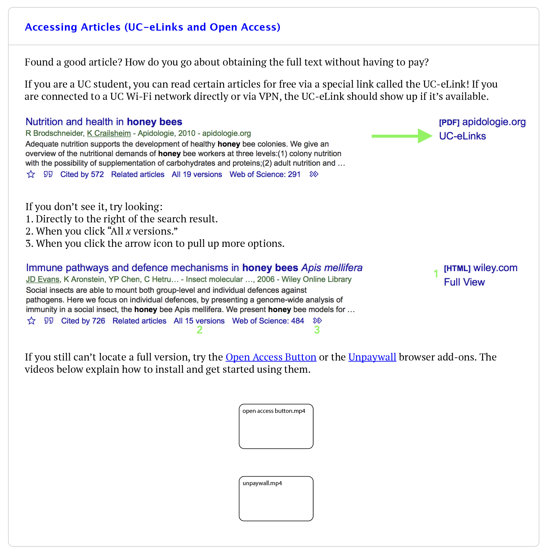 My second prototype for the Accessing Articles tip.