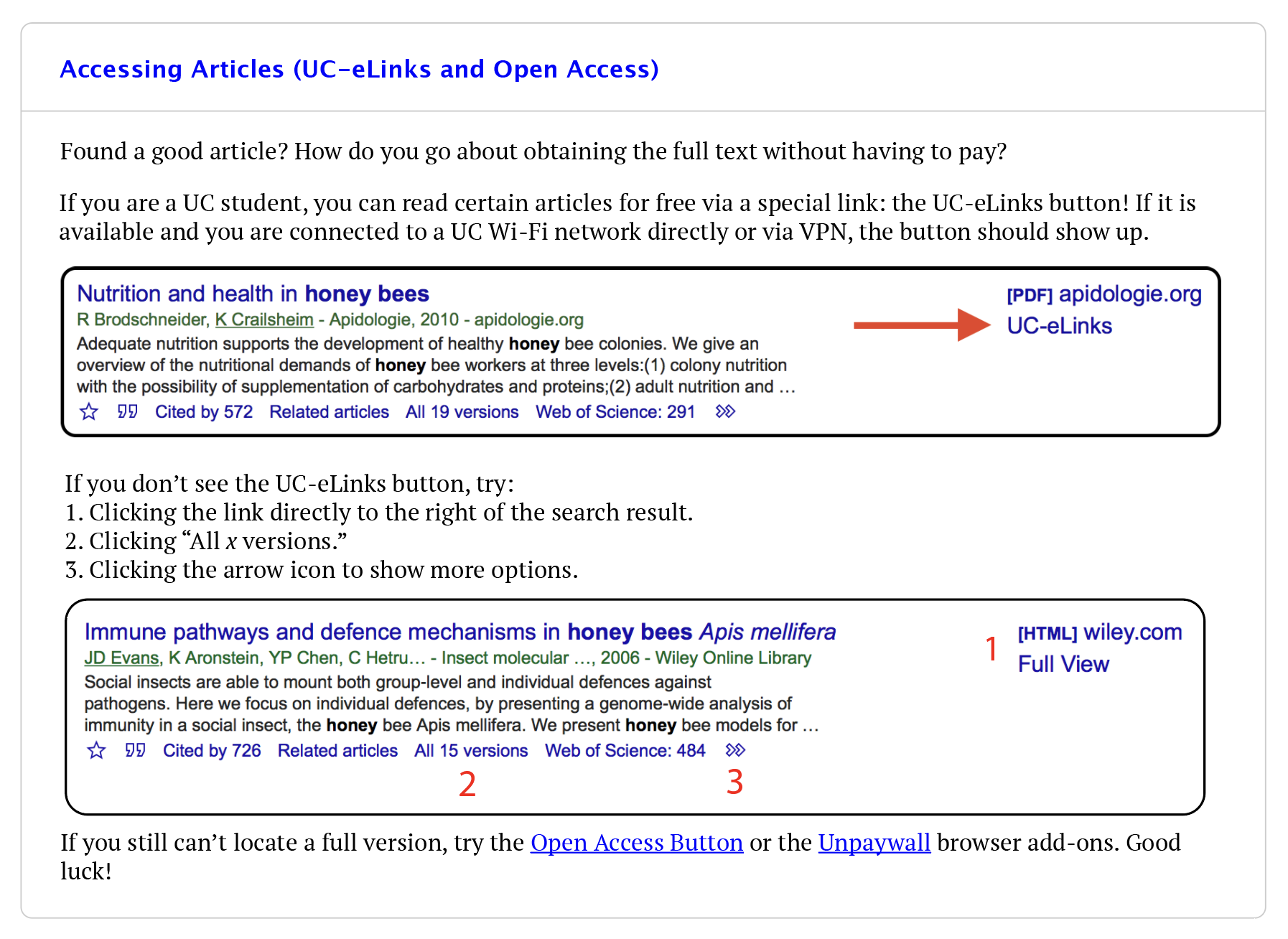 My final prototype for the Accessing Articles tip.